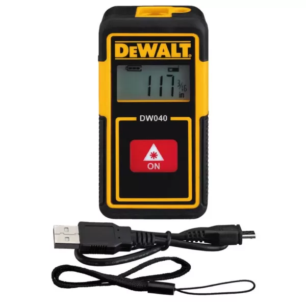 DEWALT 40 ft. Lithium-Ion Rechargeable Pocket Laser Distance Measurer