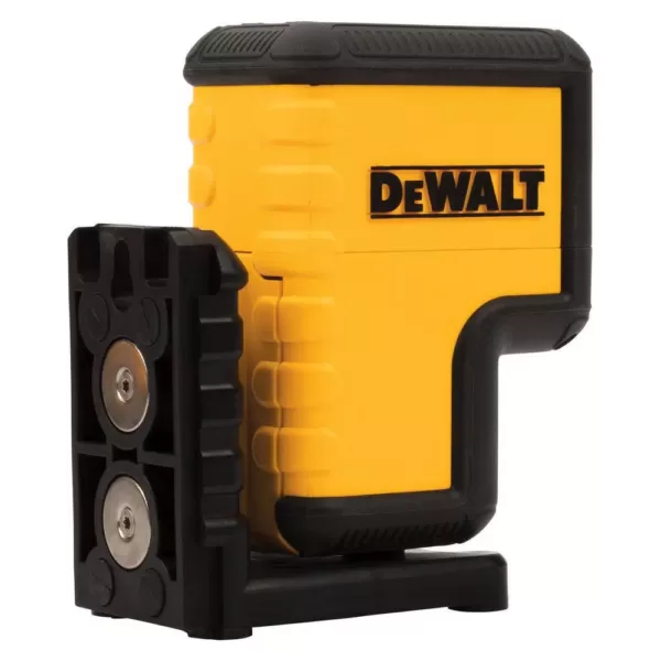 DEWALT 100 ft. Red Self-Leveling 3-Spot Laser Level with (2) AA Batteries & Case