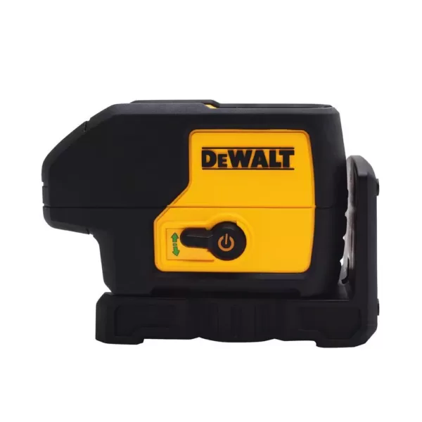 DEWALT 100 ft. Green Self-Leveling 3-Spot Laser Level with (2) AA Batteries & Case