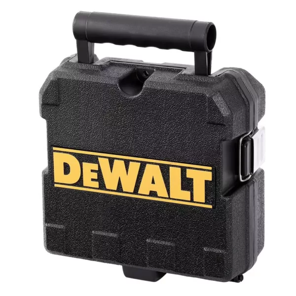 DEWALT 165 ft. Green Self-Leveling Cross Line Laser Level with (3) AAA Batteries & Case