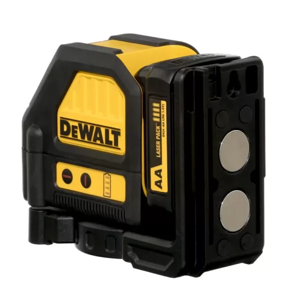 DEWALT 12-Volt MAX Lithium-Ion 165 ft. Red Self-Leveling Cross-Line Laser Level with (AA) Starter Kit & Case