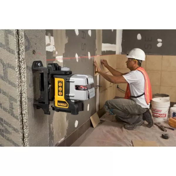 DEWALT 50 ft. & 165 ft. Red Self-Leveling 3-Beam Cross Line Laser Level with (4) AA Batteries & Case