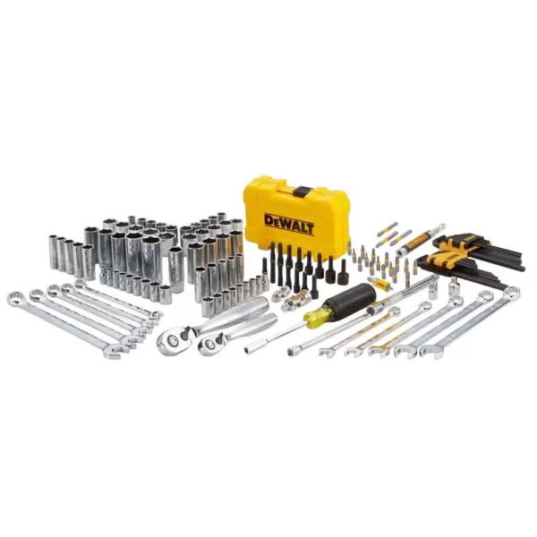 DEWALT 1/4 in. x 3/8 in. Drive Polished Chrome Mechanics Tool Set (142-Piece)