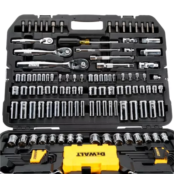 DEWALT 1/4 in., 3/8 in. and ½ in. Drive Polished Chrome Mechanics Tool Set (168-Piece)