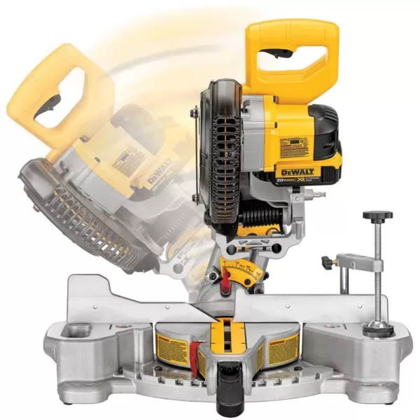 DEWALT 20-Volt MAX Cordless 7-1/4 in. Sliding Miter Saw with (1) 20-Volt Battery 4.0Ah & 5 in. Random Orbital Sander