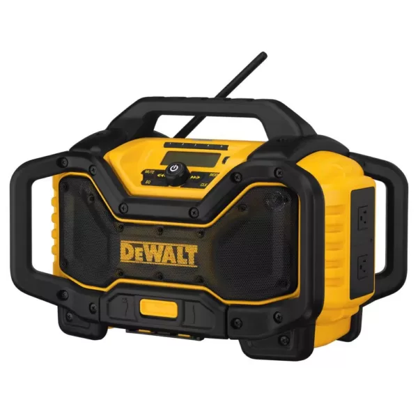 DEWALT FLEXVOLT 120-Volt MAX Cordless Brushless 12 in. Miter Saw with AC Adapter, (2) FLEXVOLT 6.0Ah Batteries & Radio