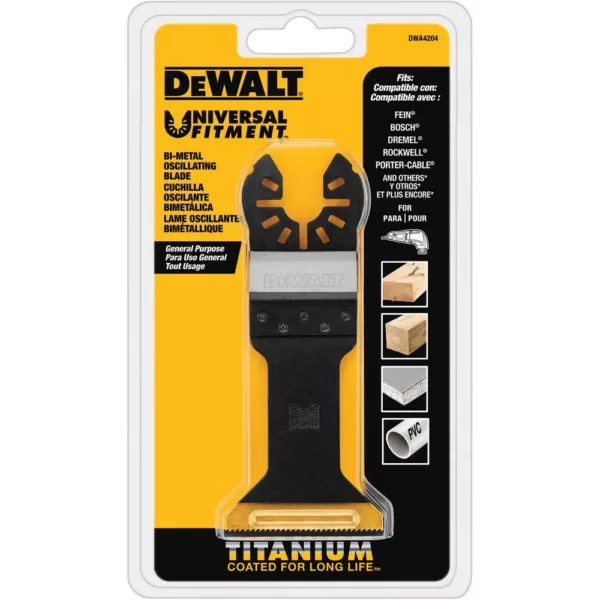 DEWALT Wide Titanium Oscillating Wood with Nail Blade