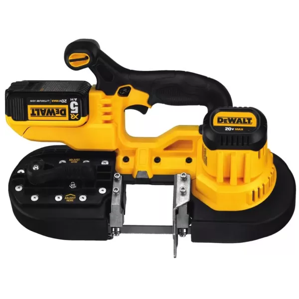 DEWALT 20-Volt MAX Cordless Band Saw with (1) 20-Volt Battery 5.0Ah & (1) 20-Volt Battery 6.0Ah