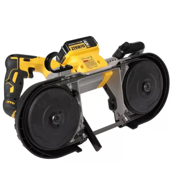 DEWALT 20-Volt MAX XR Cordless Brushless Deep Cut Band Saw with 1-1/2 in. Die Grinder & (2) 20-Volt Batteries 5.0Ah