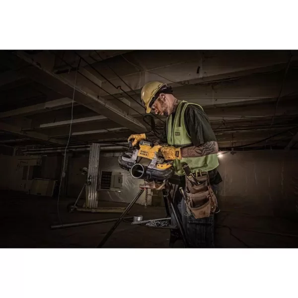 DEWALT 20-Volt MAX XR Cordless Brushless Deep Cut Band Saw with 1-1/2 in. Die Grinder & (2) 20-Volt Batteries 5.0Ah