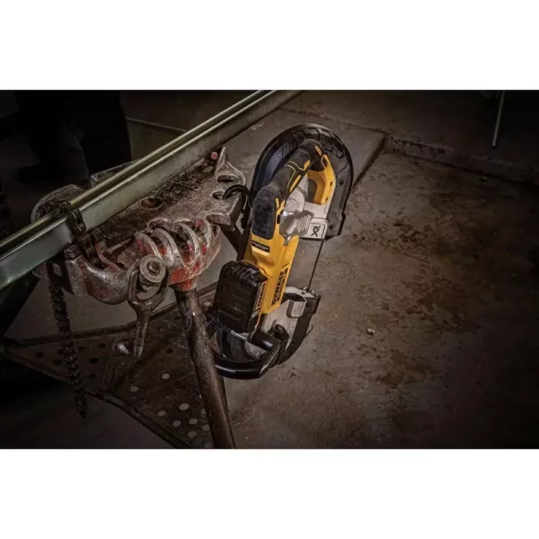 DEWALT 20-Volt MAX XR Cordless Brushless Deep Cut Band Saw with (2) 20-Volt Batteries 5.0Ah & Charger