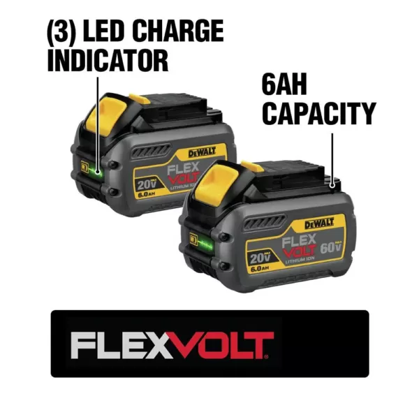 DEWALT FLEXVOLT 60-Volt MAX  Cordless Brushless 8-1/4 in. Table Saw Kit with (3) FLEXVOLT 6.0Ah Batteries