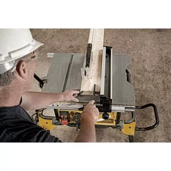 DEWALT 15 Amp Corded 10 in. Job Site Table Saw with Rolling Stand and Bonus Atomic 20-Volt Lithium-Ion 1/2 in. Drill Driver Kit