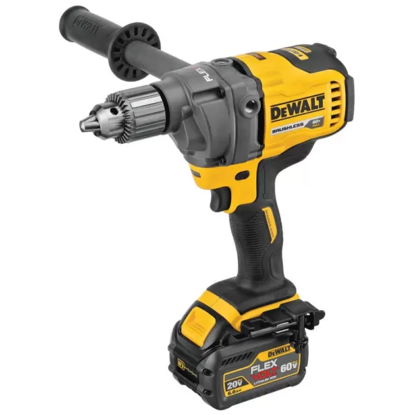 DEWALT FLEXVOLT 60-Volt MAX Cordless Brushless 1/2 in. Mixer/Drill with (1) FLEXVOLT 9.0Ah & (1) FLEXVOLT 6.0Ah Battery