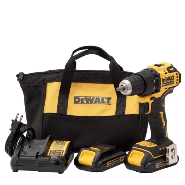 DEWALT ATOMIC 20-Volt MAX Cordless Brushless Compact 1/2 in. Drill/Driver with ATOMIC 20-V Brushless Impact Driver (Tool-Only)