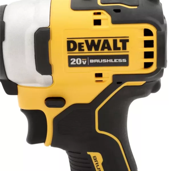 DEWALT ATOMIC 20-Volt MAX Cordless Brushless Compact 1/2 in. Drill/Driver with ATOMIC 20-V Brushless Impact Driver (Tool-Only)