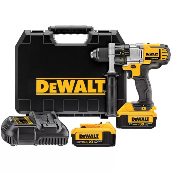 DEWALT 20-Volt MAX Cordless Premium 3-Speed 1/2 in. Drill/Driver with (2) 20-Volt 4.0Ah Batteries, Charger & Case