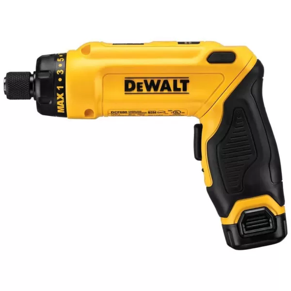 DEWALT 8-Volt MAX Cordless Gyroscopic Screwdriver with Adjustable Handle, (1) 1.0Ah Battery, Charger & Bag