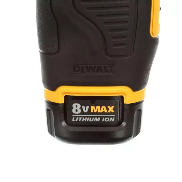 DEWALT 8-Volt MAX Cordless Gyroscopic Screwdriver with Adjustable Handle, (2) 1.0Ah Batteries, Charger & Bag