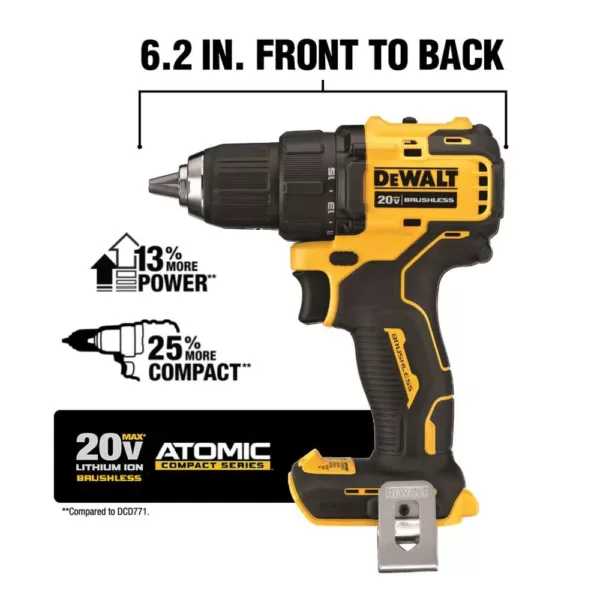 DEWALT ATOMIC 20-Volt MAX Brushless Cordless 1/2 in. Drill/Driver Kitw/ATOMIC 20-Volt Brushless Oscillating Tool (Tool-Only)