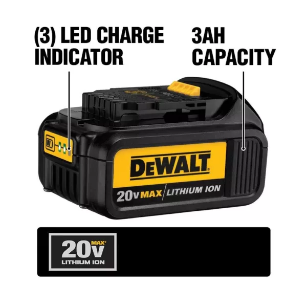 DEWALT 20-Volt MAX Premium Lithium-Ion 3.0Ah Battery Pack (3-Pack)