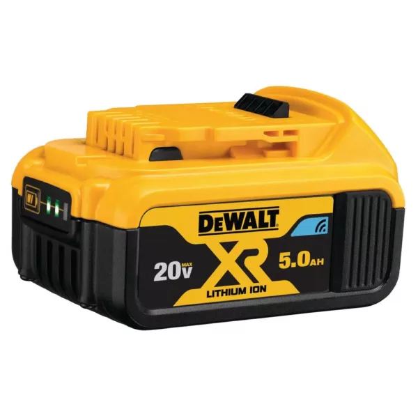 DEWALT 20-Volt MAX XR Premium Lithium-Ion 5.0Ah Battery Pack with Bluetooth Connectivity (2-Pack)