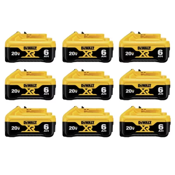 DEWALT 20-Volt MAX XR Premium Lithium-Ion 6.0Ah Battery Pack (9-Pack)