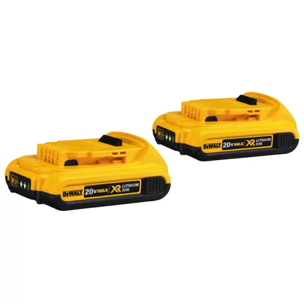 DEWALT 20-Volt MAX Compact Lithium-Ion 2.0 Ah Battery Pack (4-Pack) and 20-Volt MAX XR Lithium-Ion Battery Pack 4.0 Ah (2-Pack)