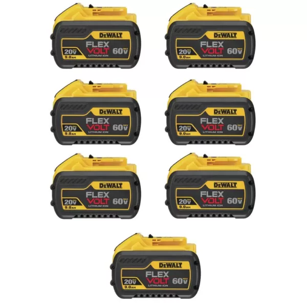 DEWALT FLEXVOLT 20-Volt/60-Volt MAX Lithium-Ion 9.0Ah Battery Pack (7-Pack)