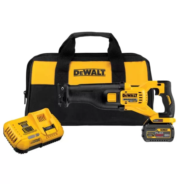 DEWALT FLEXVOLT 60-Volt MAX Cordless Brushless 4-1/2 in. Angle Grinder, (1) FLEXVOLT 6.0Ah Battery & 1/2 in. Impact Wrench