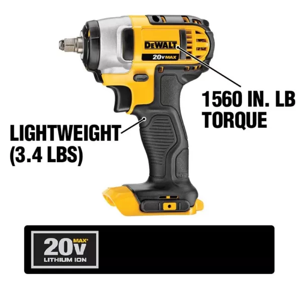 DEWALT 20-Volt MAX XR 1 in. SDS Plus L-Shape Rotary Hammer w/ Extractor, (2) 20-Volt 5.0Ah Batteries & 3/8 in. Impact Wrench