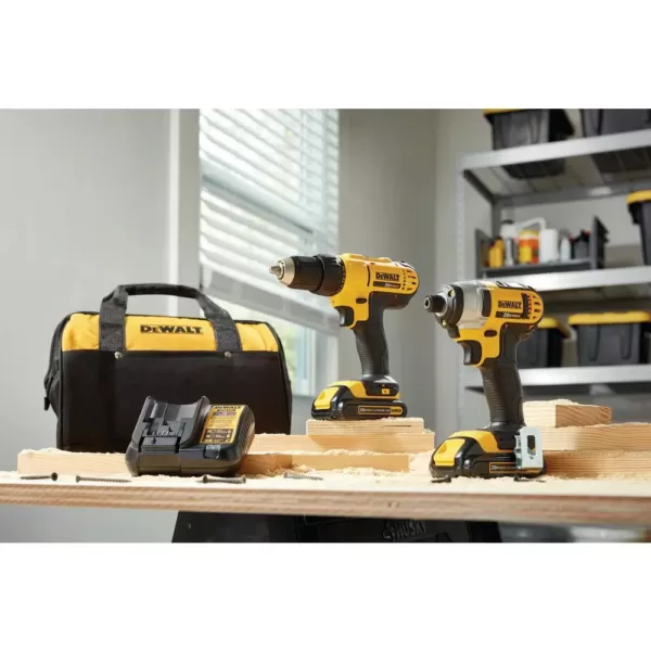 DEWALT 20-Volt MAX Cordless Drill/Impact Combo Kit (2-Tool) with (2) 20-Volt 1.3Ah Batteries, Charger & Bag