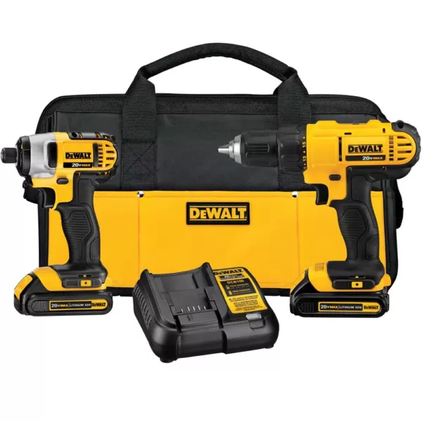 DEWALT 20-Volt MAX Cordless Drill/Impact Combo Kit (2-Tool) with (2) 20-Volt 1.3Ah Batteries, Charger & 6-1/2 in. Circular Saw