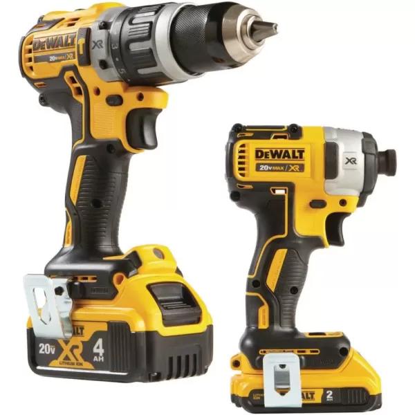 DEWALT 20-Volt MAX XR Cordless Brushless Hammer Drill/Impact Combo Kit (2-Tool) with (1) 4.0Ah Battery & (1) 2.0Ah Battery