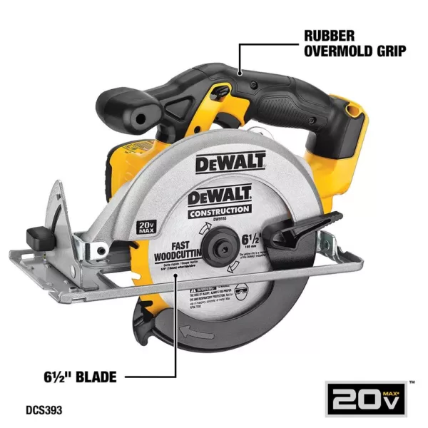 DEWALT 20-Volt MAX Cordless Combo Kit (5-Tool) with (1) 20-Volt 4.0Ah Battery, (1) 20-Volt 2.0Ah Battery & 4-1/2 in. Grinder