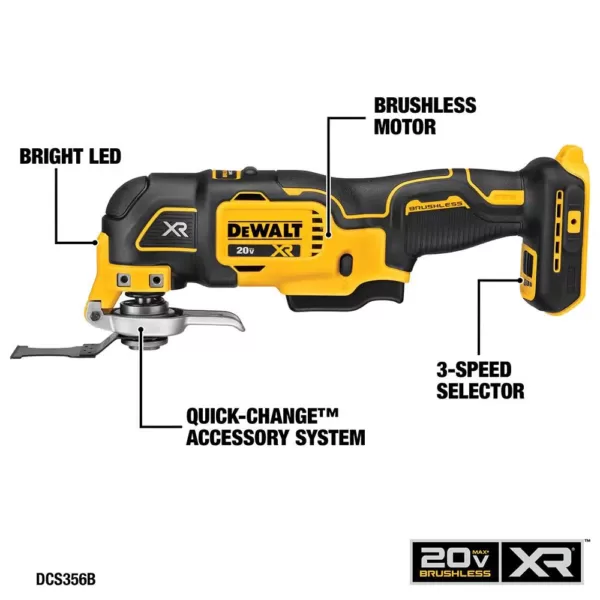 DEWALT 20-Volt MAX Cordless Combo Kit (7-Tool) with (1) 20-Volt 4.0Ah Battery, (1) 20-Volt 2.0Ah Battery & Cordless Blower