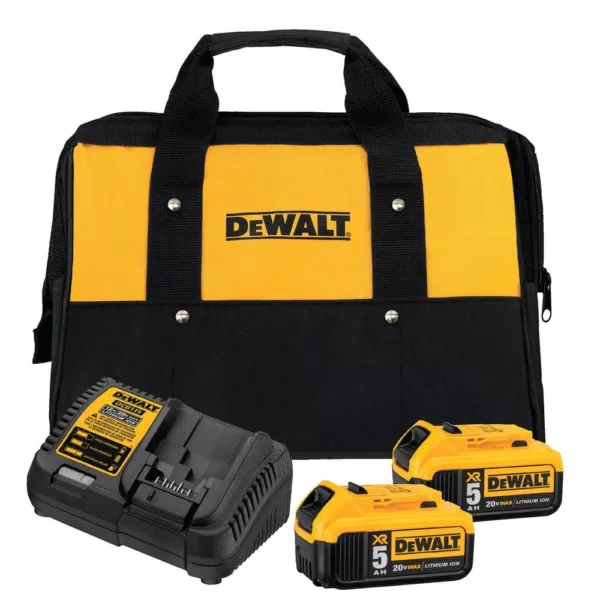 DEWALT 20-Volt MAX Cordless Compact Reciprocating Saw with (2) 20-Volt Battery 5.0Ah & Charger