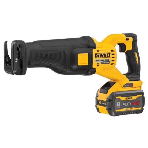 DEWALT FLEXVOLT 60-Volt MAX Cordless Brushless Reciprocating Saw with (1) FLEXVOLT 9.0Ah Battery