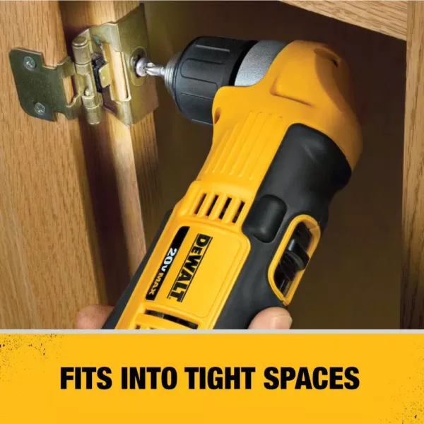 DEWALT 20-Volt MAX Cordless 3/8 in. Right Angle Drill/Driver with (1) 20-Volt 3.0Ah Battery