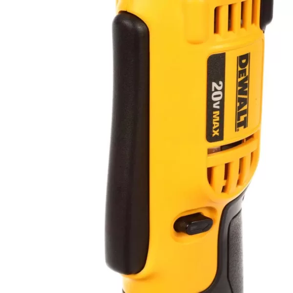 DEWALT 20-Volt MAX Cordless 3/8 in. Right Angle Drill/Driver, (1) 20-Volt 1.3Ah Battery, Charger & Bag