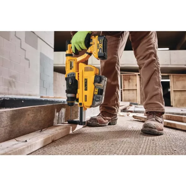 DEWALT 20-Volt MAX Cordless Brushless 1-1/8 in. SDS Plus D-Handle Rotary Hammer w/ Dust Extractor & (2) 20-Volt 6.0Ah Batteries