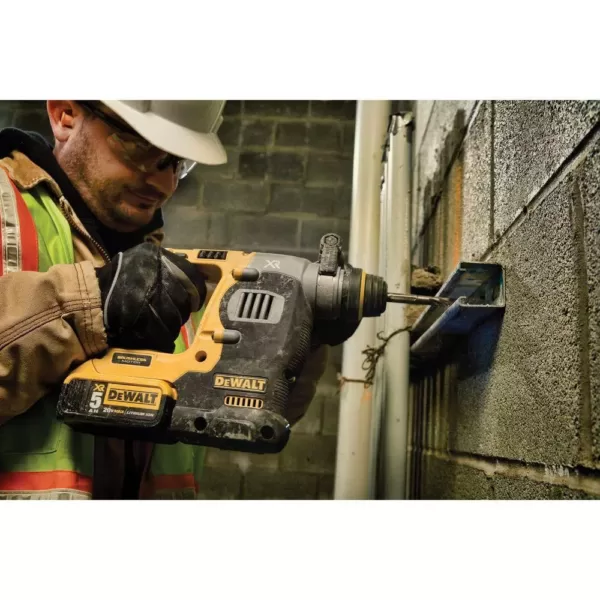 DEWALT 20-Volt MAX XR Cordless Brushless 1 in. SDS Plus L-Shape Rotary Hammer with (1) 20-Volt 3.0Ah Battery & Charger