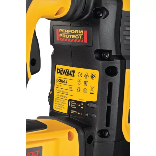 DEWALT FLEXVOLT 60-Volt MAX Cordless Brushless 1-3/4 in. SDS MAX Rotary Hammer & (2) FLEXVOLT 9.0Ah Batteries