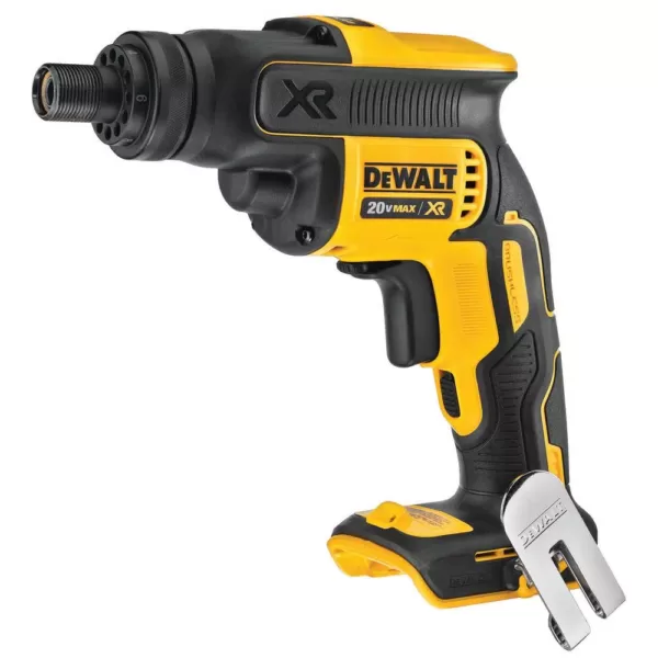 DEWALT 20-Volt MAX XR Cordless Brushless Drywall Screwgun Threaded Clutch Housing with (2) 20-Volt 5.0Ah Batteries & Charger