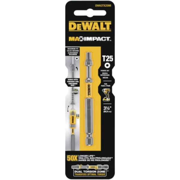 DEWALT MAX IMPACT #25 x 3-1/2 in.  Torx Screwdriving Bit