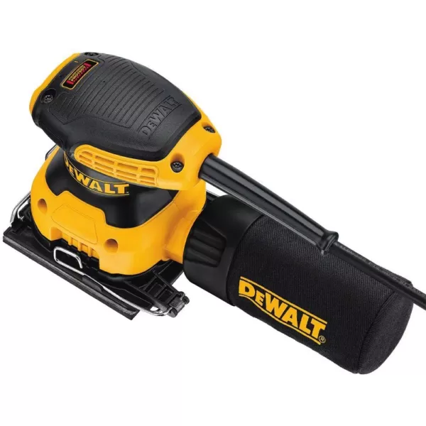 DEWALT 2.3 Amp Corded 1/4 Sheet Palm Grip Sander Kit with Contractor Bag