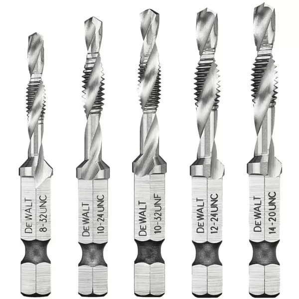 DEWALT MAX Impact SAE Drill Tap Set (5-Piece)