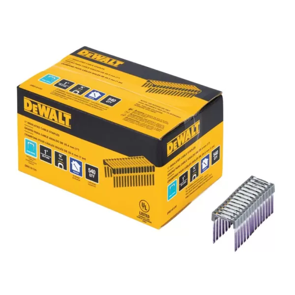 DEWALT 1 in. Insulated Electrical Staples (540 per Box)