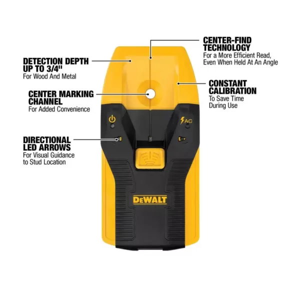 DEWALT 3/4 in. Stud Finder with Bonus 20 oz. Hammer