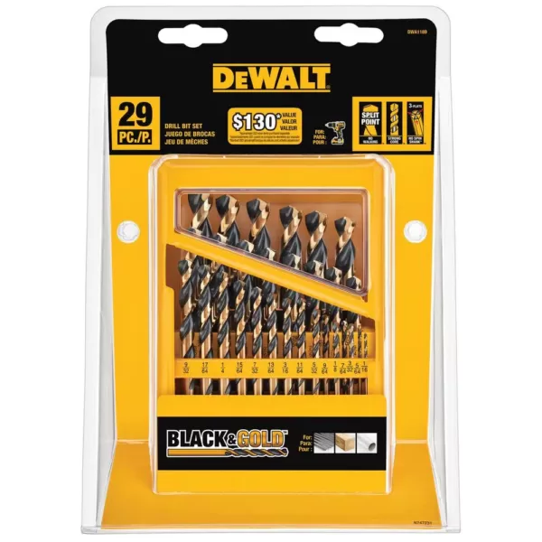 DEWALT Black and Gold Drill Bit Set (29-Piece)